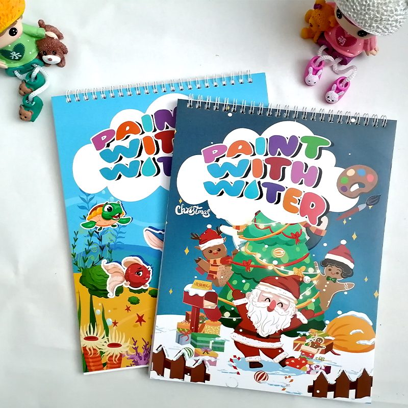 All-in-One Watercolor Coloring Book Set