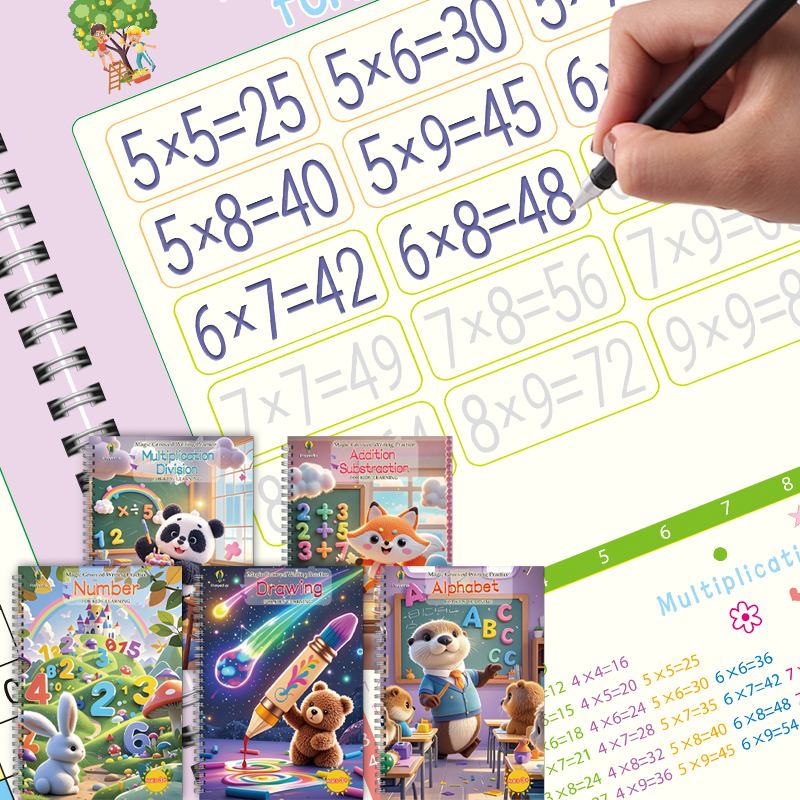 Cute Animal Tracing Practice Copybook