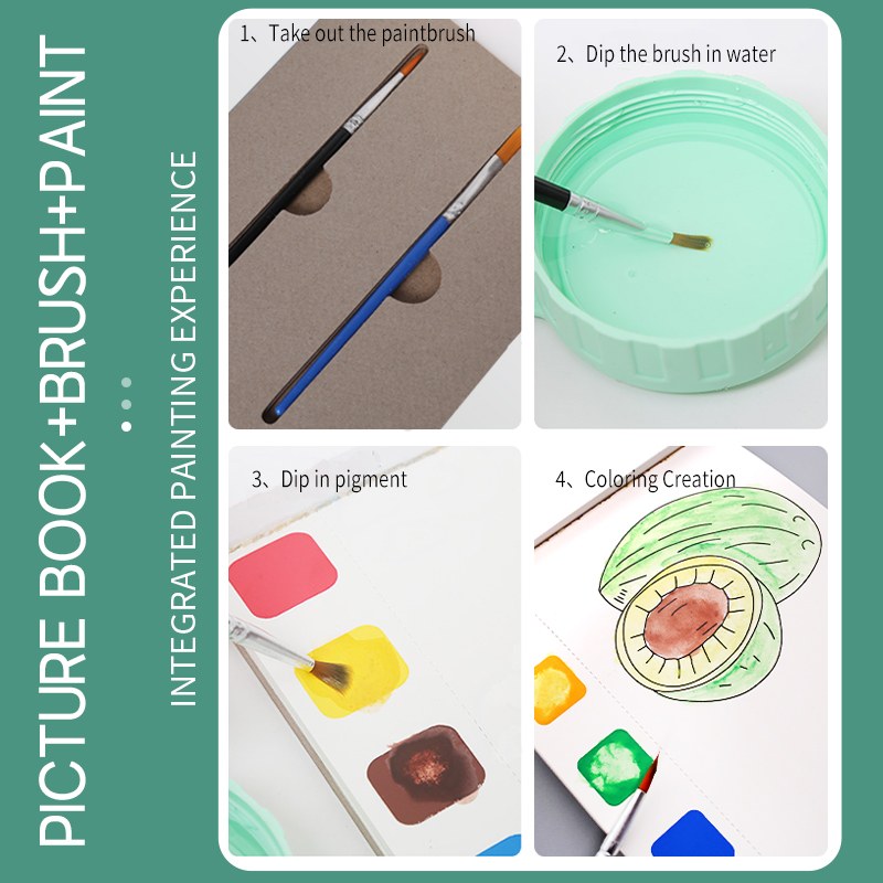 Fruit Watercolor Coloring Book