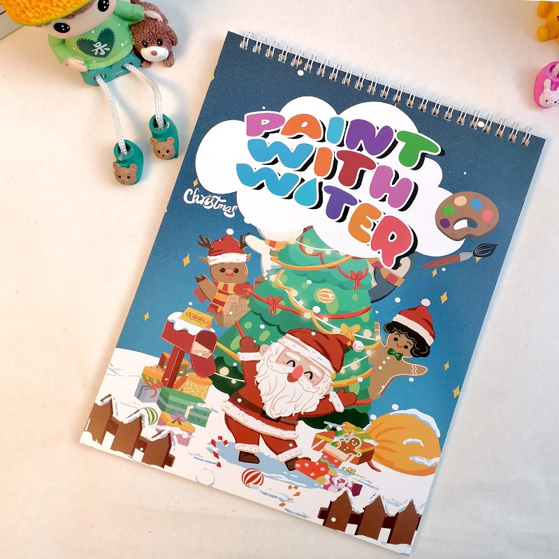 Spiral-Bound Watercolor Coloring Book