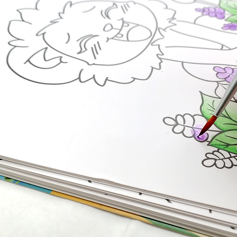 Spiral-Bound Watercolor Coloring Book