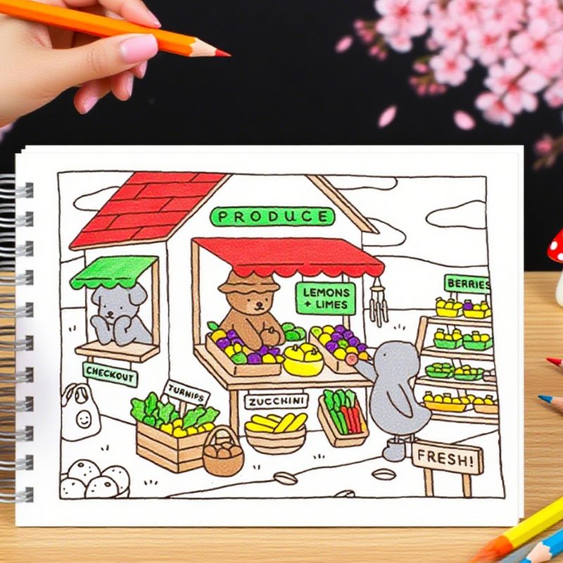 Thick Paper Kids Coloring Book for Markers