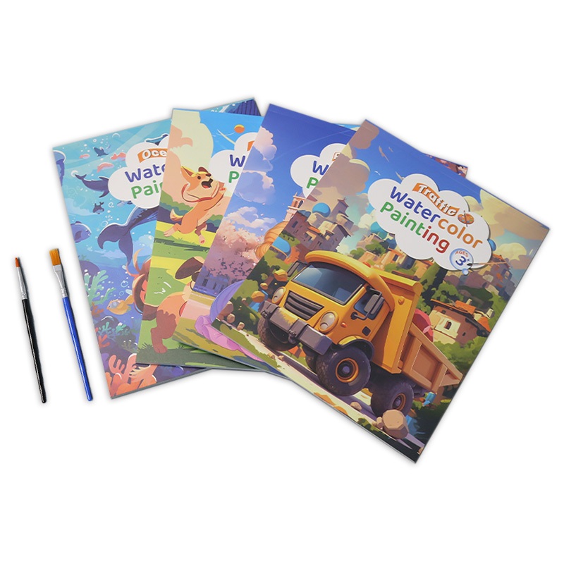 Ocean Scene Watercolor Coloring Book